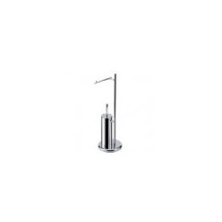 WC birstes+toilet paper holder freestanding PIANTANE chrome