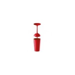 WC birstes holder FRAGILE red
