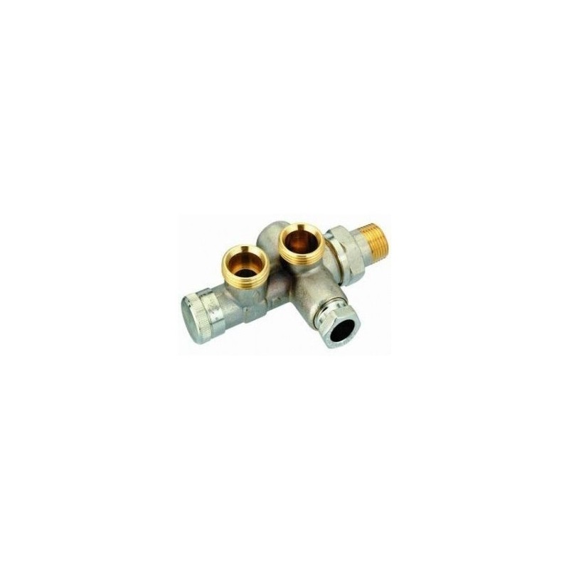 DANFOSS Radiatoru sadales vārsts līks (sienā) RTD-KW 3/4