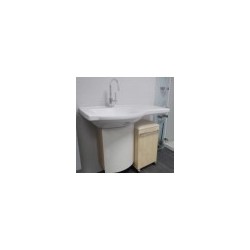 Keramiska washbasin VITELLA 800x45cm with skapīti white/koks KERAMAG