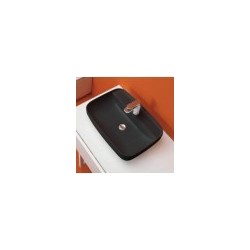 Washbasin TRIBECA 60x43cm uz virsmas, black matēta