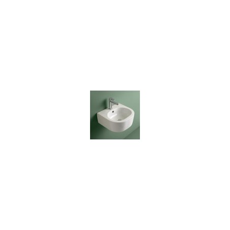 Washbasin FLO 40x37 white KERANAS liekama uz virsmas or stiprināma wall-mounted