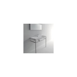 Washbasin CENTO 120x45 square, white with metāla kājām