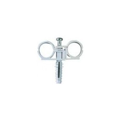 Nylon pipe fixings double 22mm