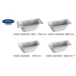Vanna VARIO XL balta+sifons +A/B/C/D viena stūra noapaļošana