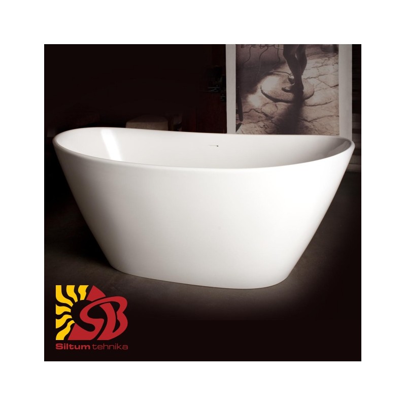 PAA SILKSTONE akmens masas vanna AMORE 160*85 (balta)