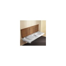 HATRIA G-FULL Pods labās puses WC+bidē komplekts ar baltu SC vāku 120x50cm, piekarināms pie sienas, balts
ar koka vāku [EN]"""