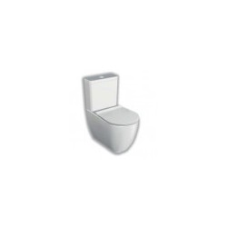 HATRIA FUSION toilet bowl uz floor with skalojamo kastu and SLIM soft close lid, white
