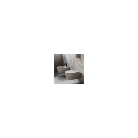 HATRIA FUSION toilet bowl wall-hung with SOFTCLOSE lid SABBIA color