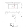 Izlietne CENTO 100*45