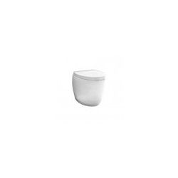 WC toilet bowl OVAL white with s/c lid