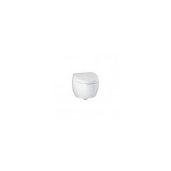 WC toilet bowl OVAL white, wall-hung with s/c lid