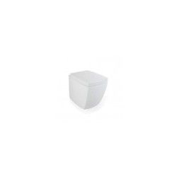WC toilet bowl SQUARE white with s/c lid