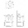 Izlietne BUDDY 40x42 balta