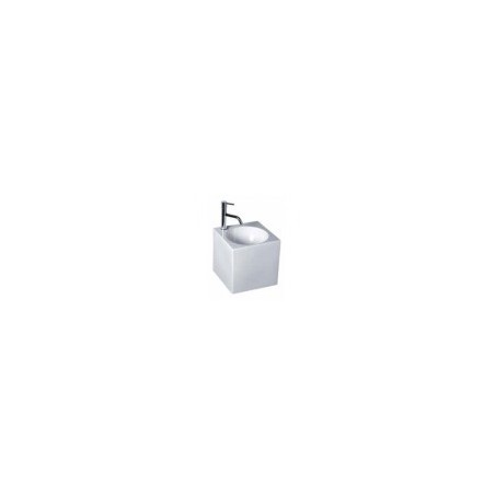 Washbasin CUBE 30x30 wall-mounted, white