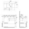 Izlietne KERASAN BUDDY 80x42 balta