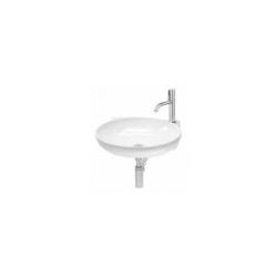 Washbasin THIN OVALE 53x44 wall-mounted with vietu maisītajam, white