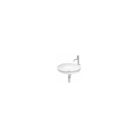 Washbasin THIN OVALE 53x44 wall-mounted with vietu maisītajam, white