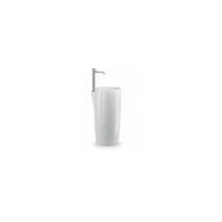 Washbasin PILLAR 87x40 with vietu maisītājam, white