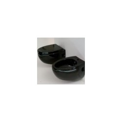WC Pods OVAL wall-hung black 104 +SC lid melns104