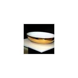 Washbasin THIN OVALE white/zelts 250