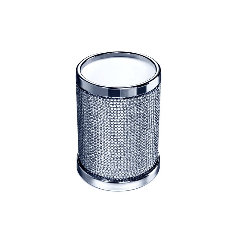 SWAROVSKI Turētājs zobu birstēm ROUND 4 hrom