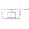 Izlietne F-1000 1000x450 balta