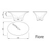 Izlietne FIORE 580x380 balta