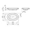 Izlietne OVAL 700x450 balta