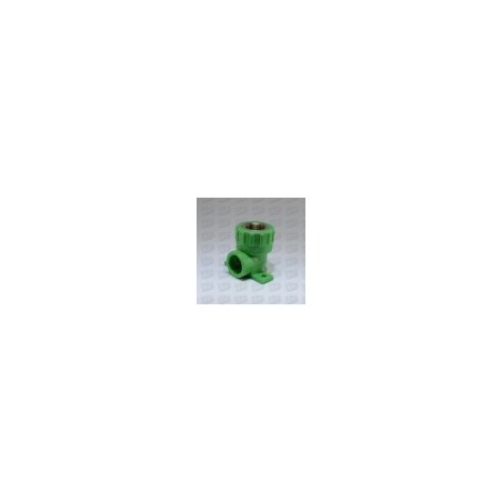 P Wall elbow green d16*1/2` plastic