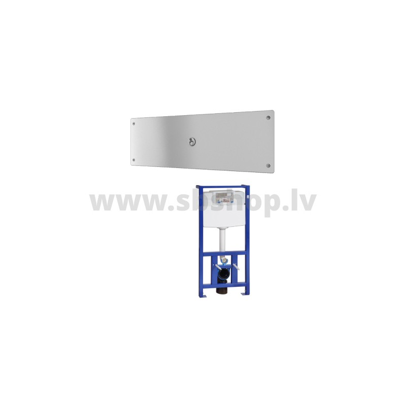 WC rāmis Sanela ar Piezo pogu VANDALPROOF, SLR 21, 24V DC
