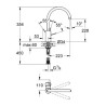 GROHE virtuves maisītāji Eurosmart Cosmo virtuves izl.(hroms)