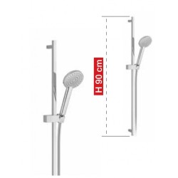 ALPI Dušas komplekts KI049CR, 90cm stienis, dušas galva, hromēts