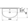 Izlietne LYRA PLUS 55cm balta