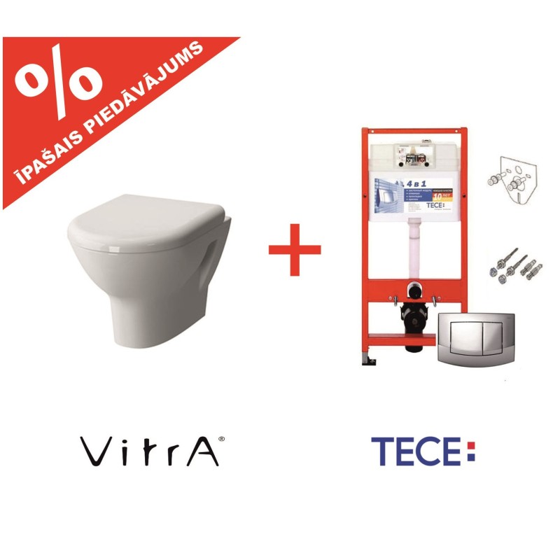 WC VITRA M50 Vortex, grīdas ar sk.k. un SC vāku