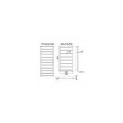 Dvieļu žavētajs TOKIO 1200x530/500mm polished ner.tērauds MARIO