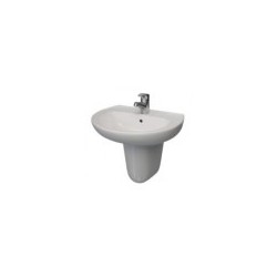 Washbasin SAVAL 50x40cm white + puskaja 12562050