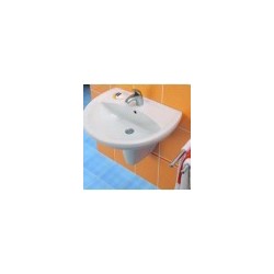 Washbasin AMICA 55x45 white stiprināma wall-mounted