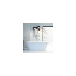 VISPOOL freestanding bathtub SELENE 1585*640*610mm with drain siphon, white