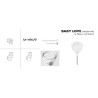 Lampa BABY LOVE 70cm dārza, balta