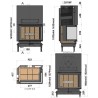 Chazelles Design 1000 VAD kurtuve ar stūra stiklu 13.5kW