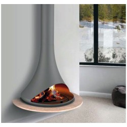 Chazelles KYLEN metāla kamīns (melns vai pelēks)