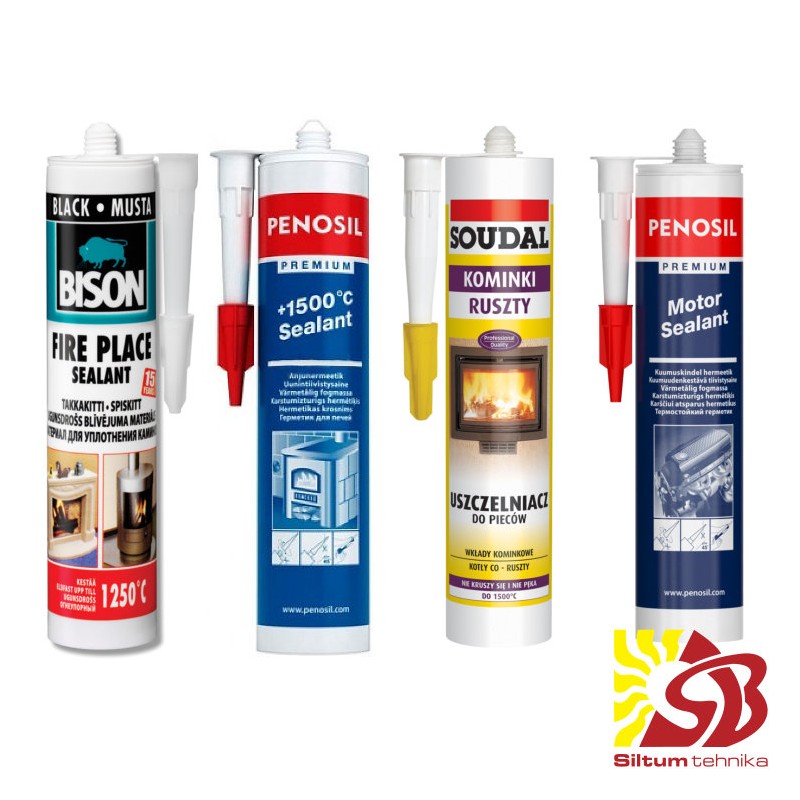 Karstumizturīgie hermētiķi FIRE PLACE SEALANT(310ml)