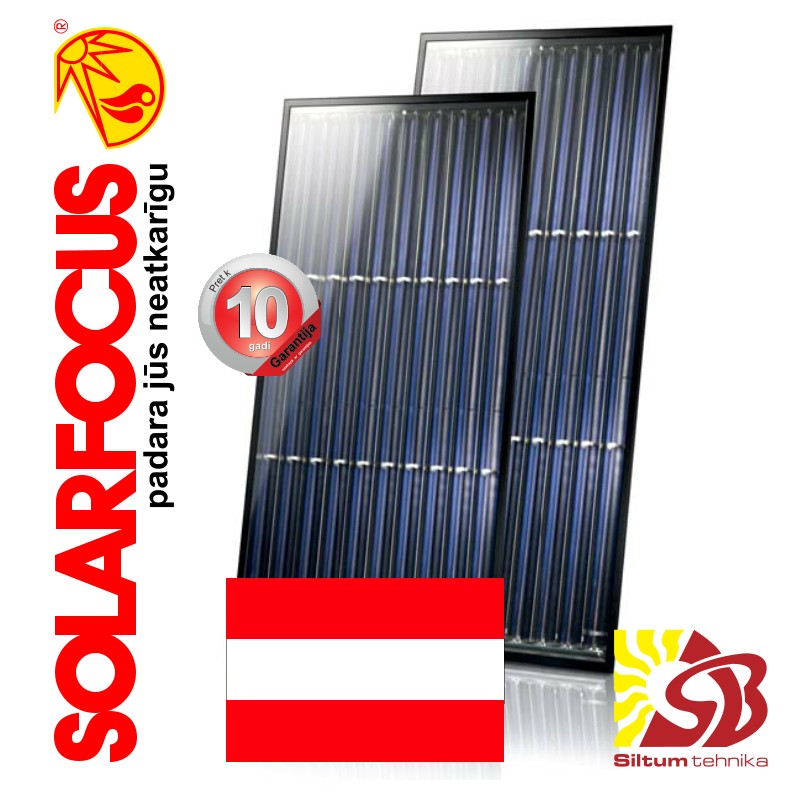 SOLARFOCUS Saules kolektori CPC-S1 2.8m2 (vakuuma plakanais)