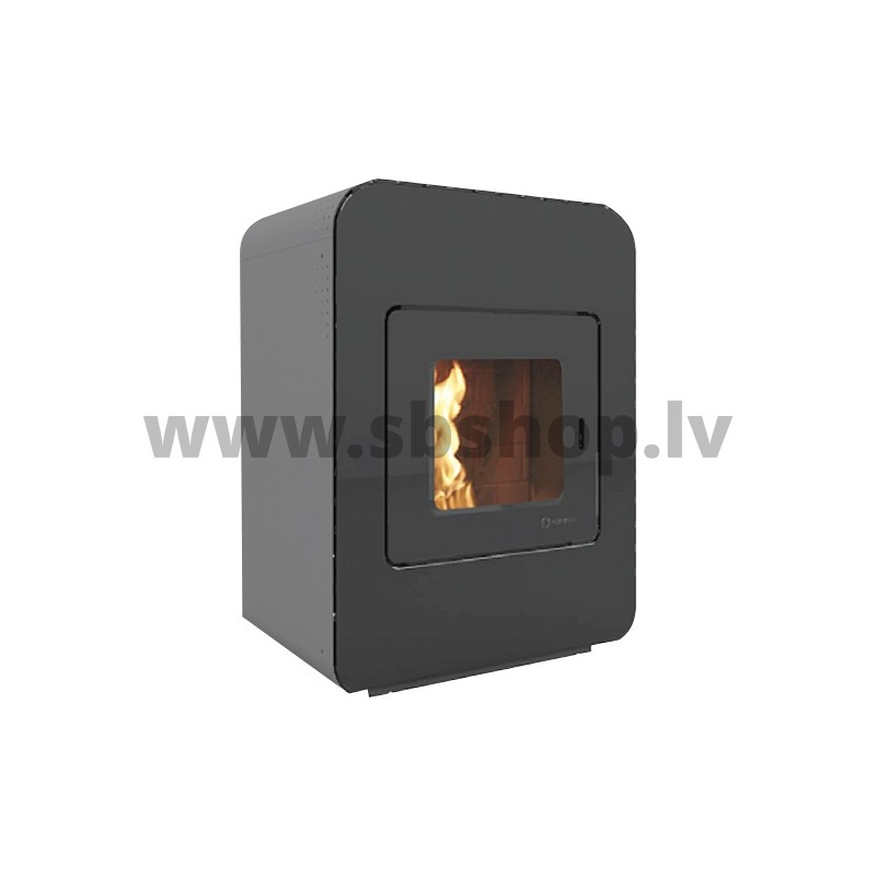 Ecoforest garnulu kamīns HIDROCOPPER 16kW, melns ar cenrālapkuri