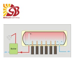 Saules kolektors A9H12 ar tvertni 150l (manifolds+12lampas+tvertne)