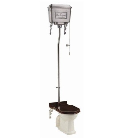Traditional WC Burlington ar alumin. skalojamo kasti HL, hromētu trubu