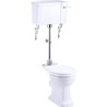 WC Pods Burlington 510 CC ar skaloj.kasti, paaugstināts ar hromētu trubu, BEZ vāka