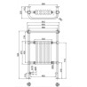 Dvieļu žāvētājs Trafalgar 24x64x95, hromēts Burlington