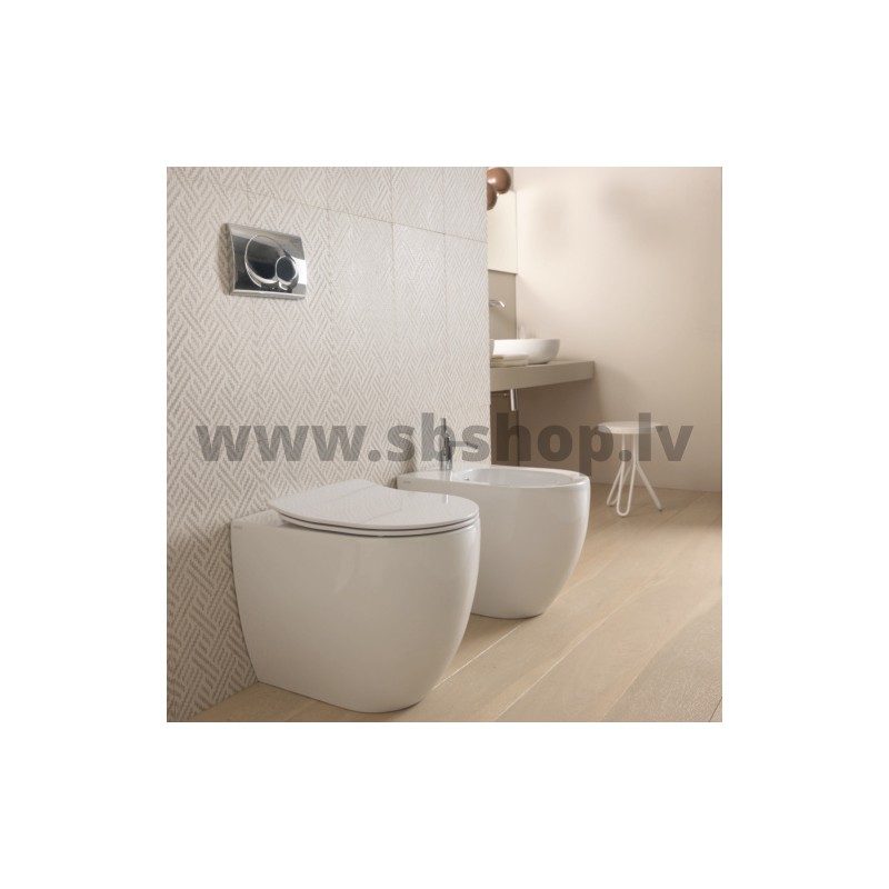 WC pods LIKE grīdas ar SC vāku, balts GSG ceramica